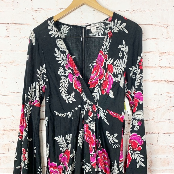 Billabong Floral Whisper Floral Print Midi Dress Size Small - Picture 3 of 7